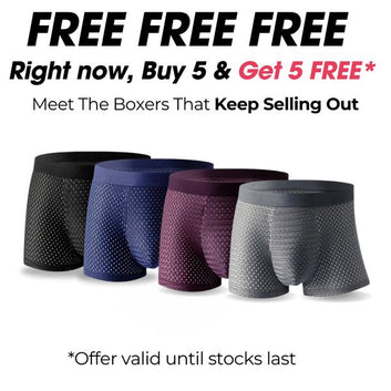 🚀 VIRAL 🔥 BAMBOO FABRIC UNDERWEAR 🩳 BUY 5 & GET 5 FREE 🎉